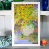 Floral oil painting signed