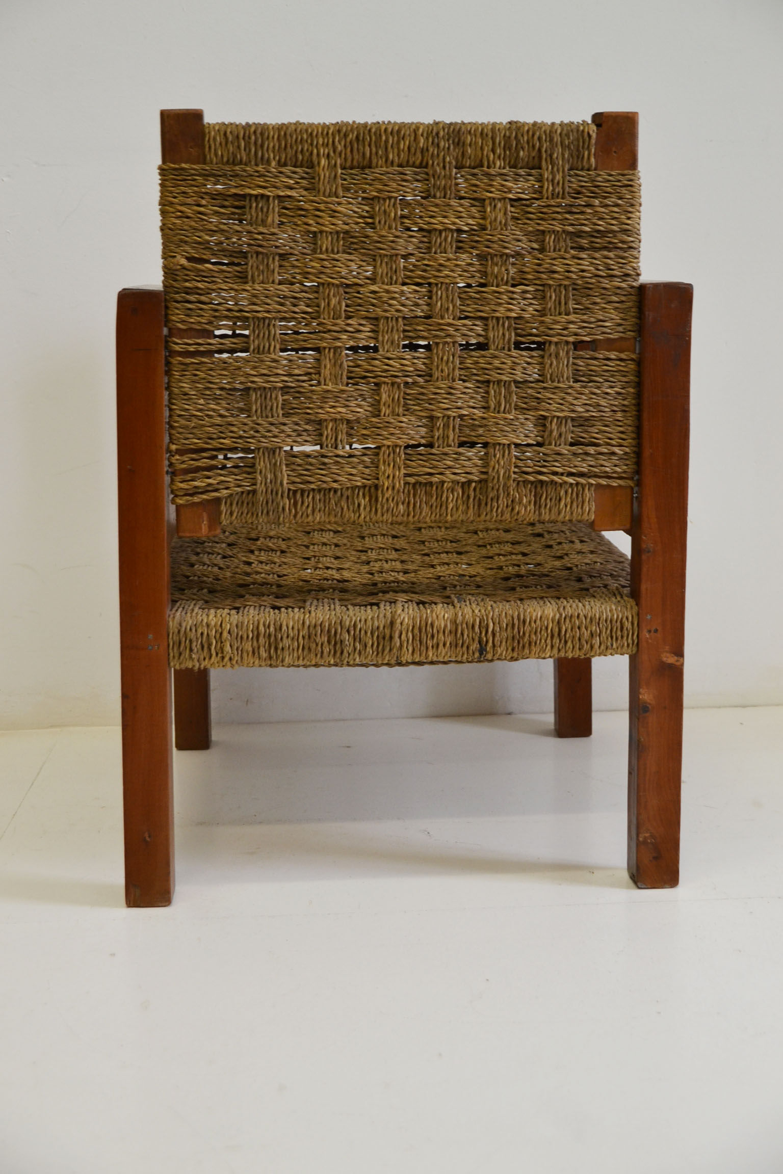 Mountain armchair, wood and ropes 1950