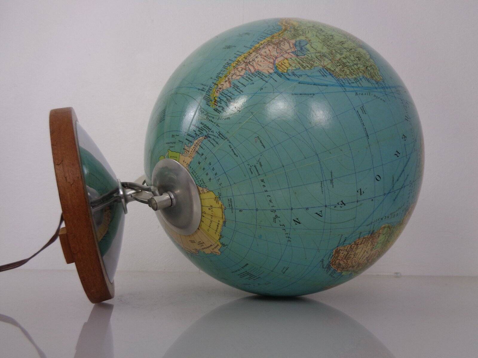 Vintage Illuminated Duo Glass Globe by Paul Oestergaard for Columbus, Germany, 1950s