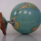 Vintage Illuminated Duo Glass Globe by Paul Oestergaard for Columbus, Germany, 1950s