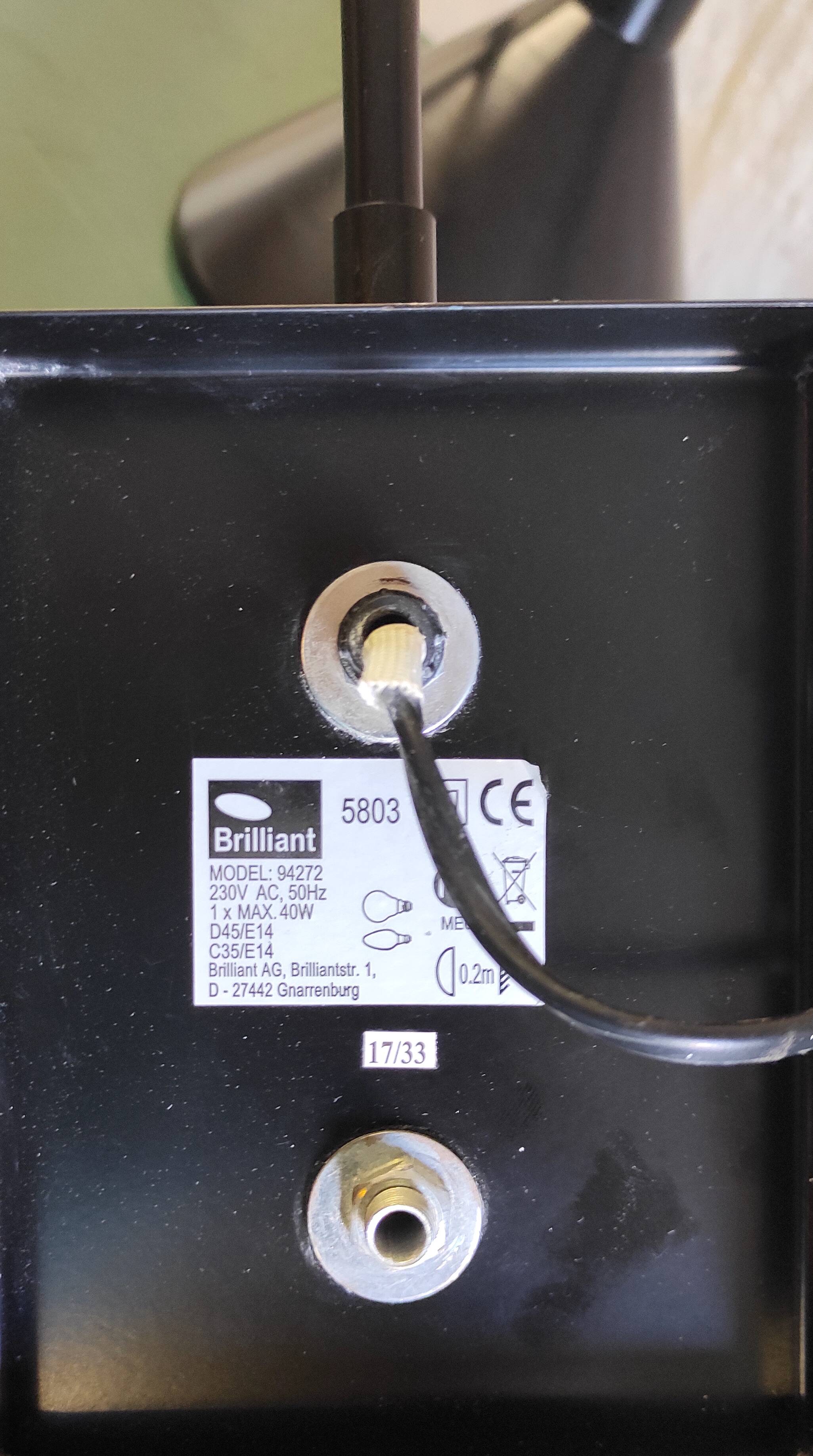 Applique avec potence articulée et abat-jour diabolo en métal noir