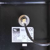 Applique avec potence articulée et abat-jour diabolo en métal noir