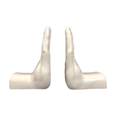 Pair of vintage handstrings in white ceramic to lester year 80