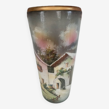 Vase vintage paysage de montagne