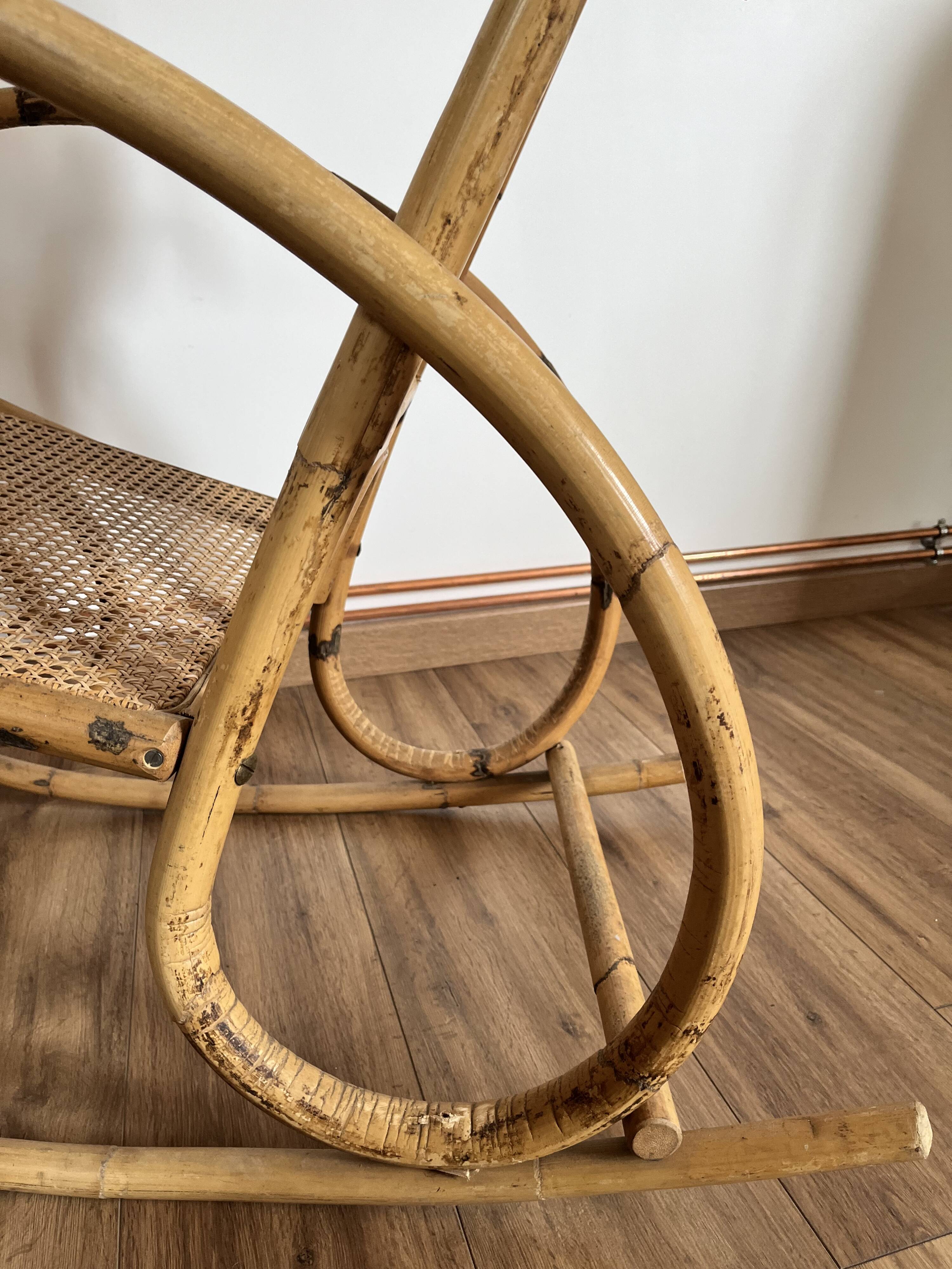 Adult model rattan rocking chair