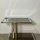 Belgo chrome serving cart/rolling table in chromed and gold-plated brass, 70s