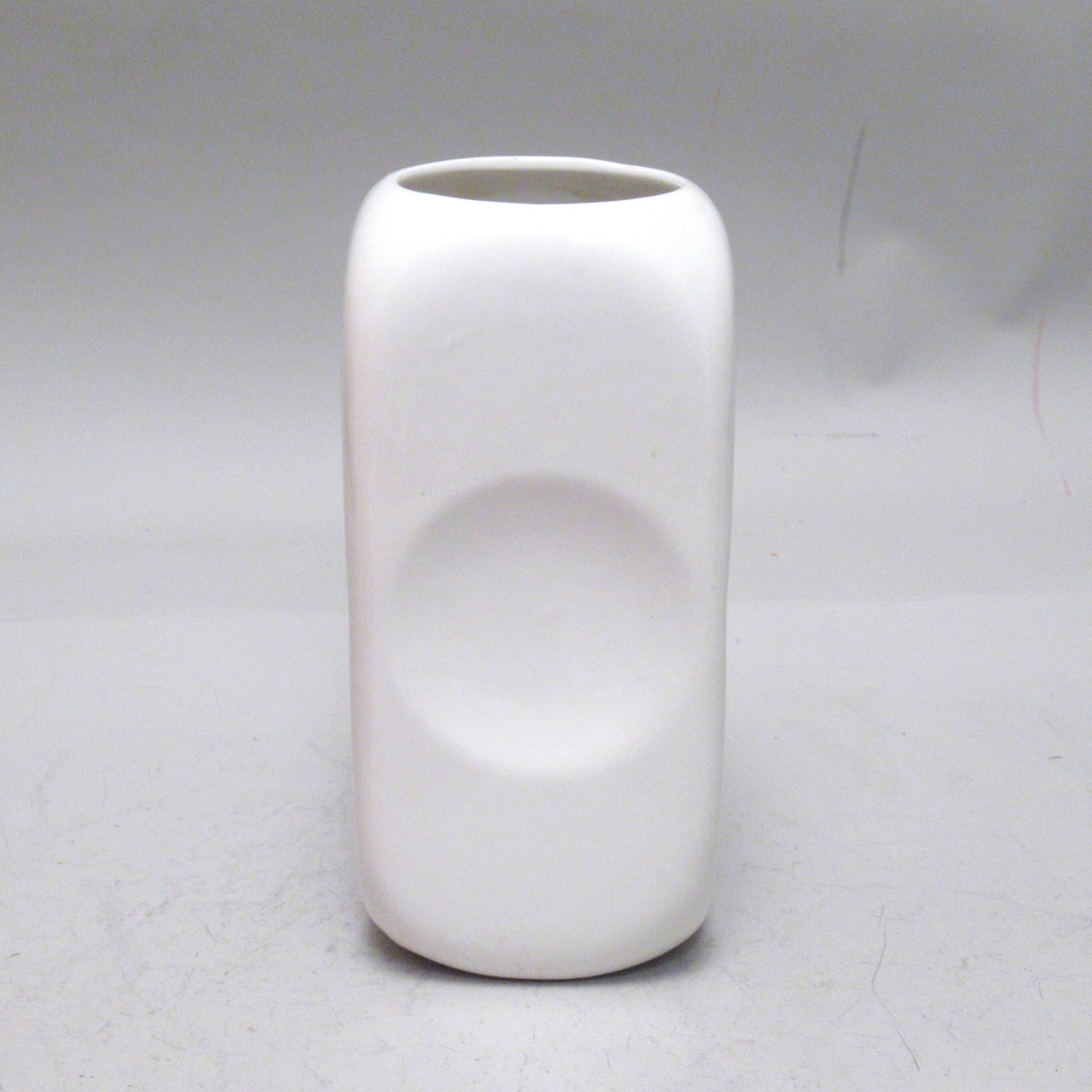 White rectangular vase Parravicini 1970s