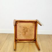 Tabouret Edmund Homa siège en bouclé orange brique