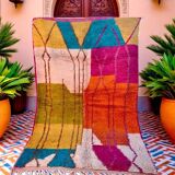 Handmade multicolored Moroccan rug 250cm x 150cm