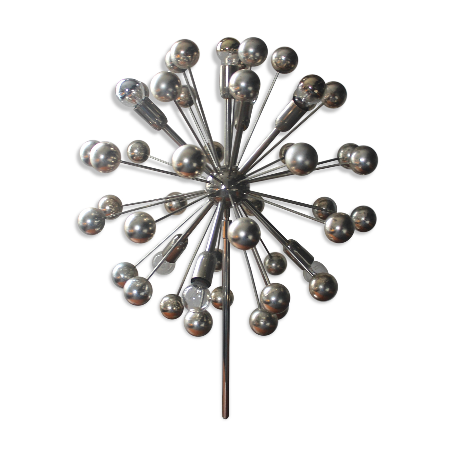 Vintage Sputnik lamp in chrome metal 7 lights