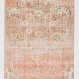 Pale Red & Beige Turkish Runner Rug, 71x301Cm