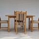 Danish dinning set of table and four chairs in oak and wool.