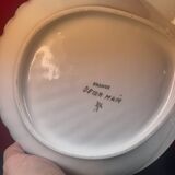 Limoges, large gold and gadroon scallop shell, empty pocket, salad bowl, compotier