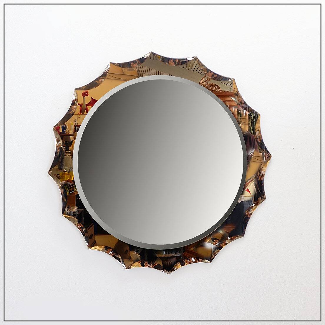 Miroir mural style Cristal Art, années 1960