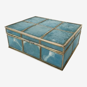 Blue mother-of-pearl box