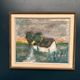 Original Danish Oil on Panel – “Landskap med hus” by Kai Nielsen – Signed – Vintage & Framed