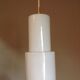 White opaline tube hanging lamp, vintage, 60s - 70s