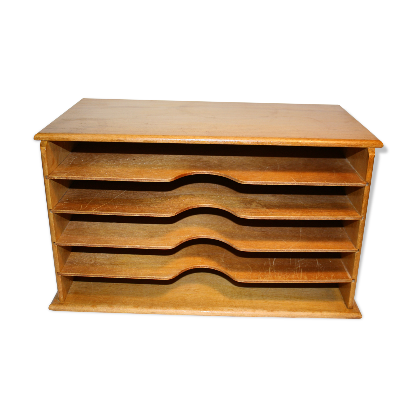 Vintage wood mail holder