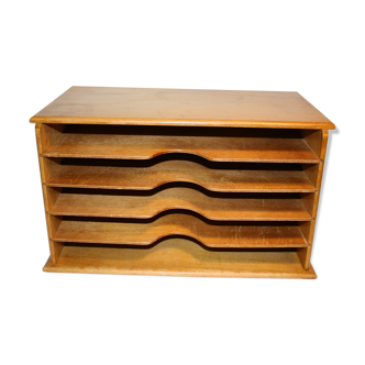 Vintage wood mail holder