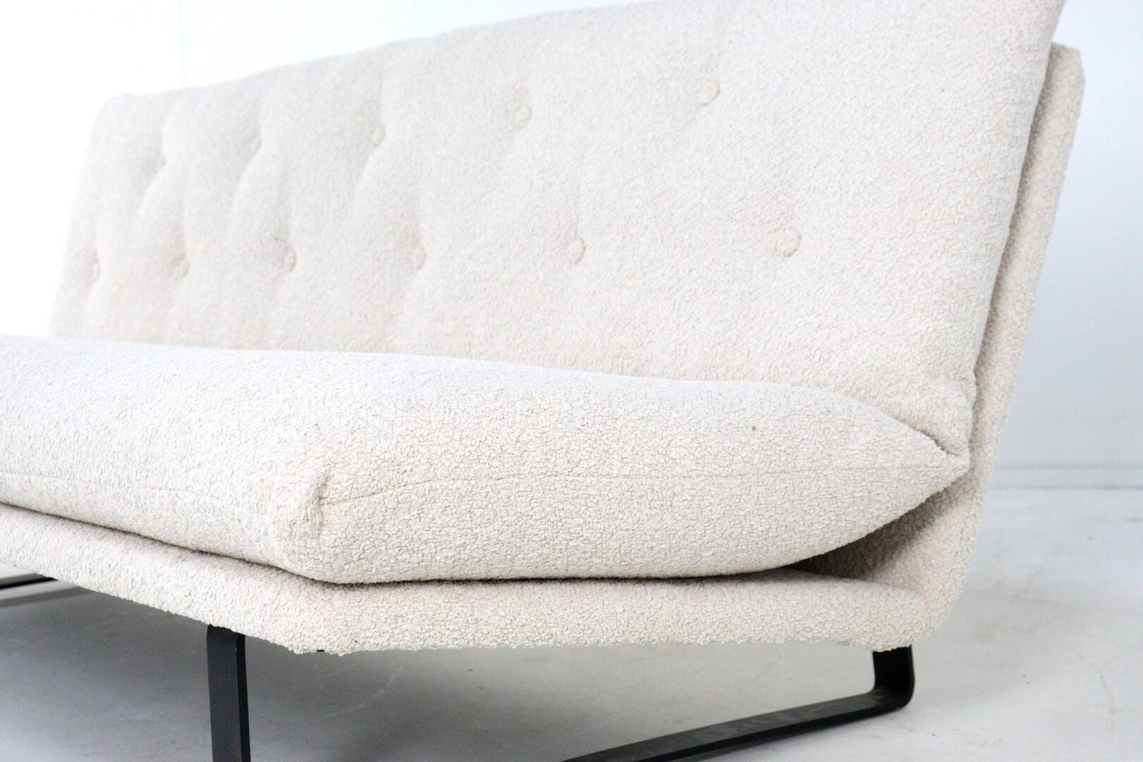 Kho Liang Ie Artifort sofa C684 - new upholstery teddy fabric