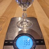 4 thick glass stemmed glasses