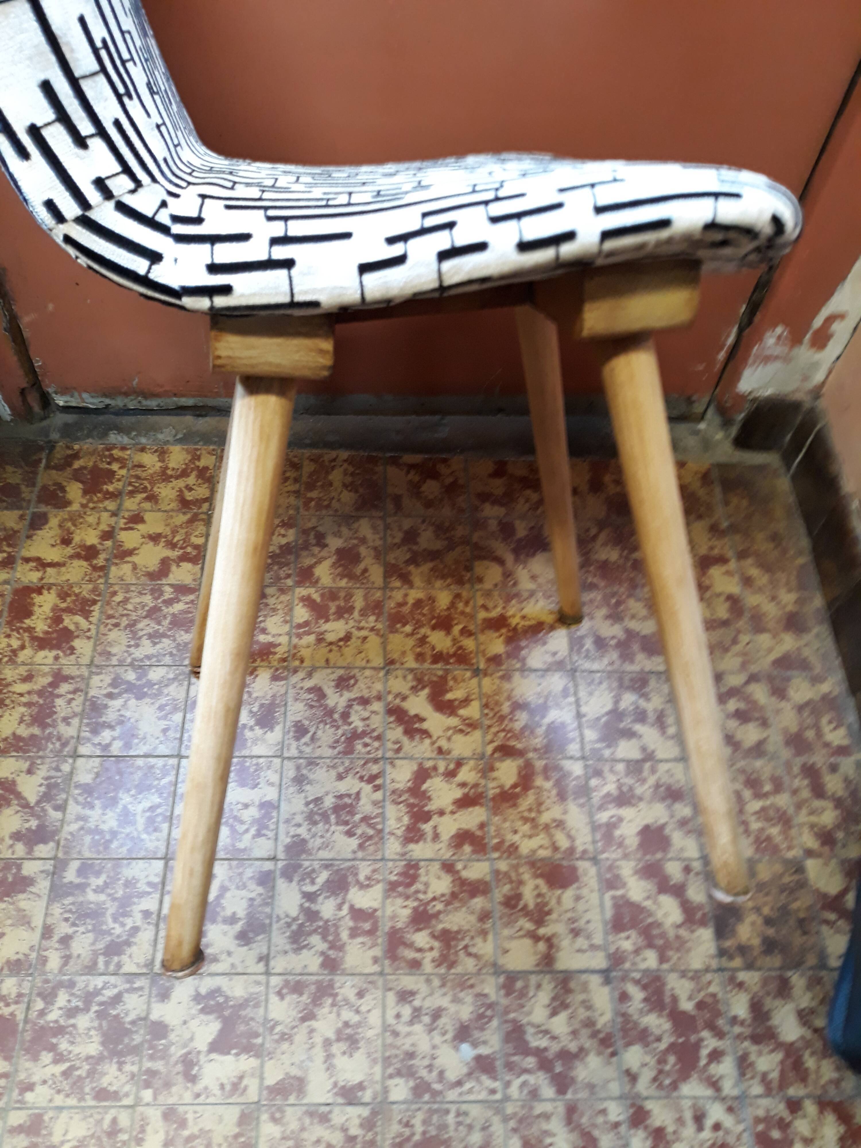 Vintage compass foot chair