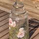 Carafe a liqueur peint et emaille a decor de roses art de la table deco