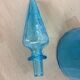 Carafe bouteille Empoli 68 cm italienne, verre bleu