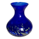 La Rochère vintage speckled blue glass vase 1970-80