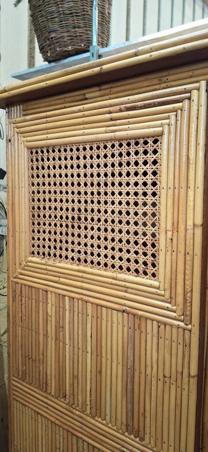 Rattan wardrobe