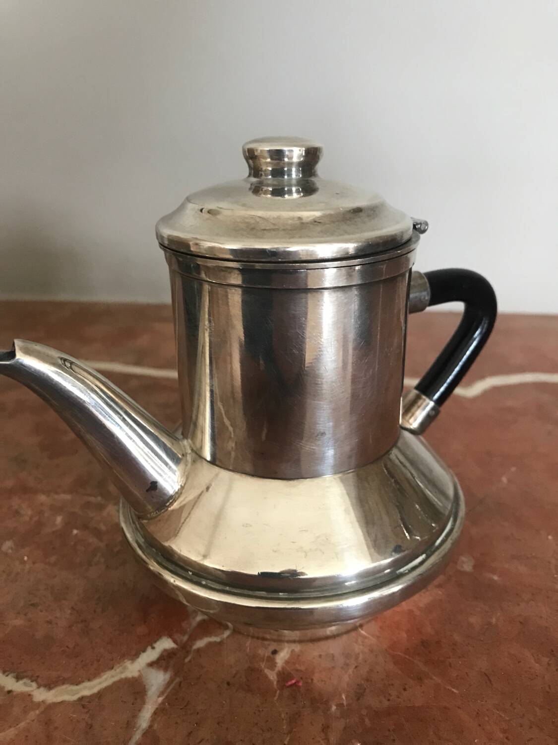 Art deco egoist coffee pot silver metal christian dior