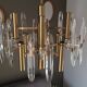 Lustre Sciolari, 1960 en acier doré et cristal