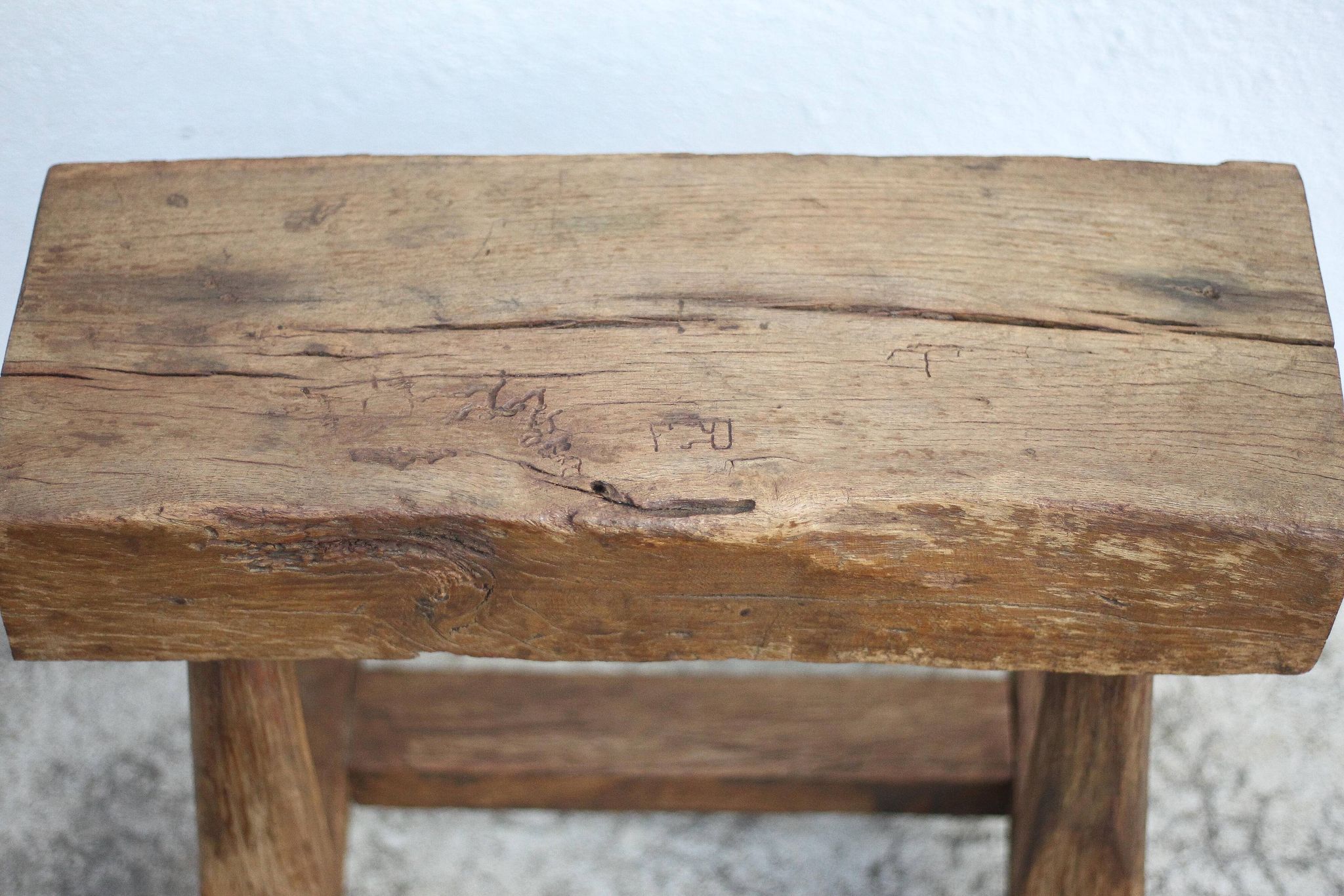 Vintage stool, wooden stool, antique stool, plant stand, small bench