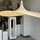 Very large rattan pendant light in the shape of a hat D125 H50