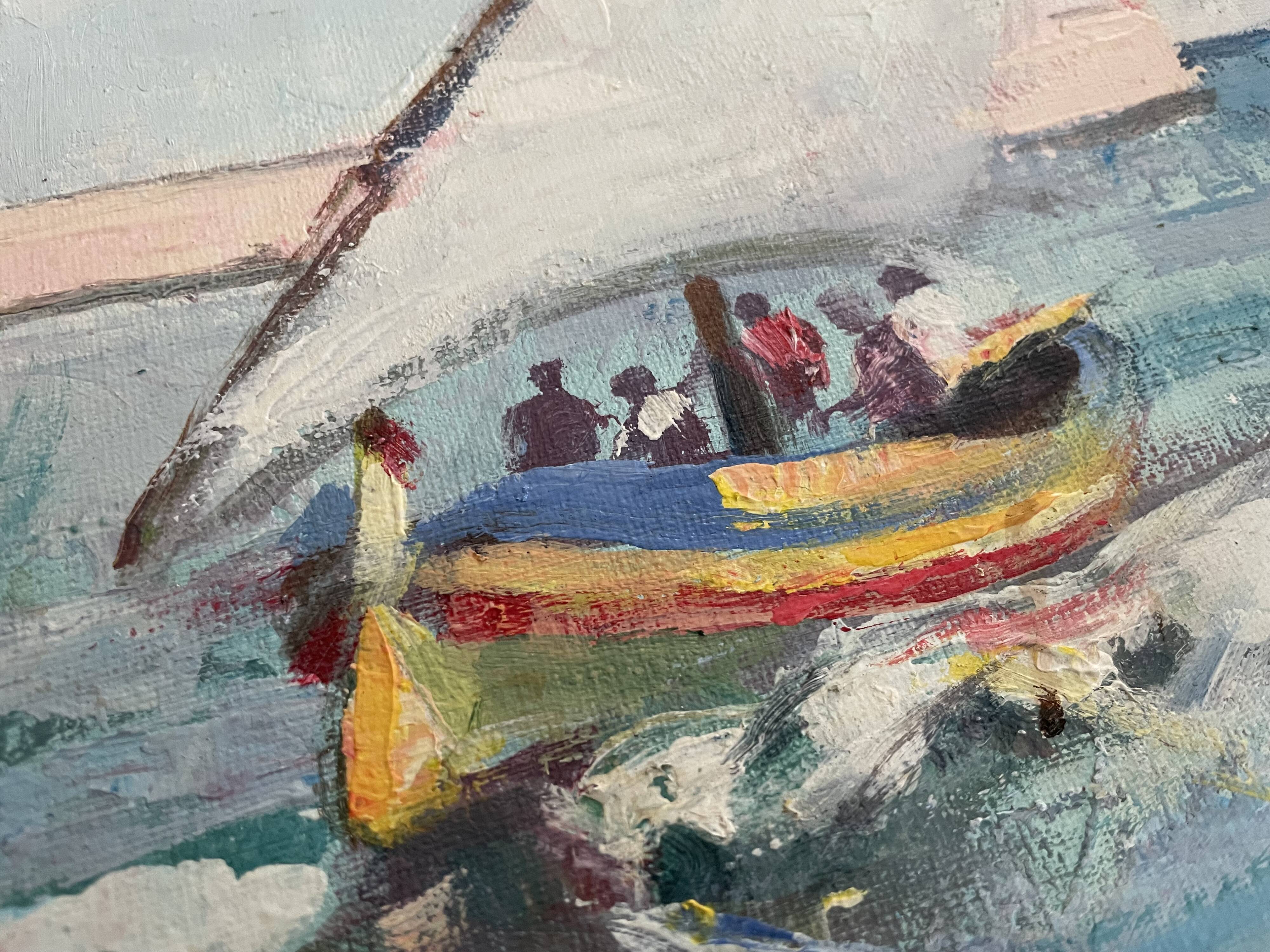 Signed seaside painting