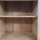 Petit meuble de rangement vintage – bois clair et rose poudré