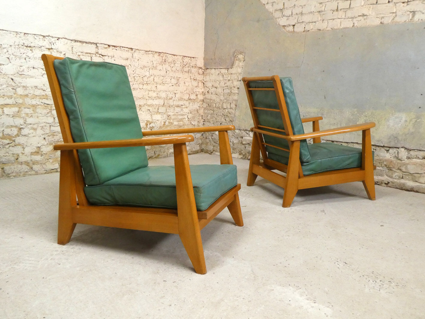 Pair of system chairs, late 1940s