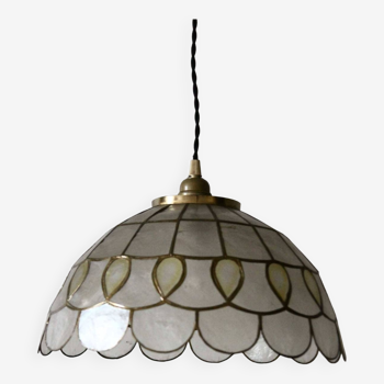 Vintage mother-of-pearl pendant light