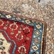 Vintage Caucasian Kazak carpet handmade USSR 1950 - wool on wool 255x120