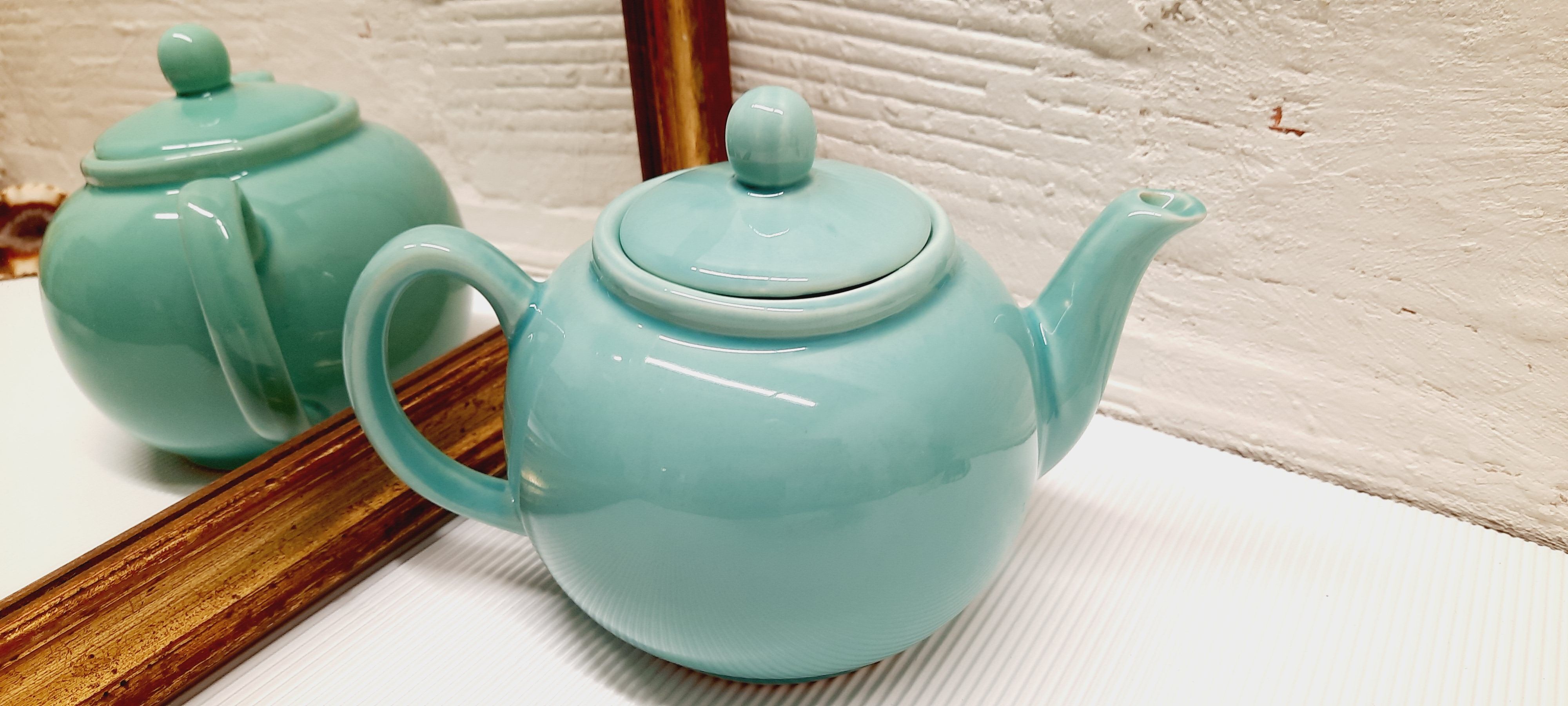 Celadon green teapot