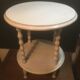 Sofa end or patinated white saddle