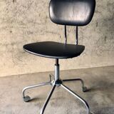 1950s/60s Chrome and Faux Leather Office Chair
