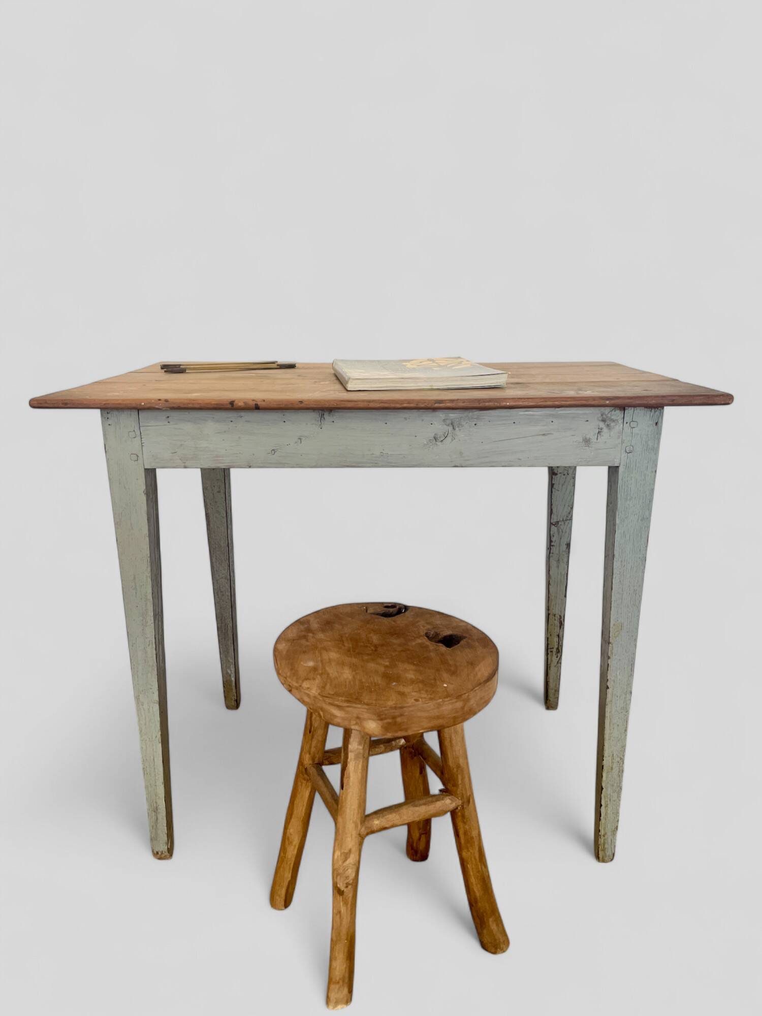 Antique patinated wooden table