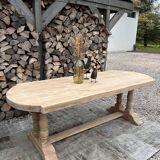 Solid oak monastery table