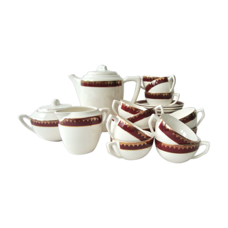 Coffee service earthenware Digoin Sarreguemines