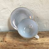 Service 6 coffee cups iridescent glass