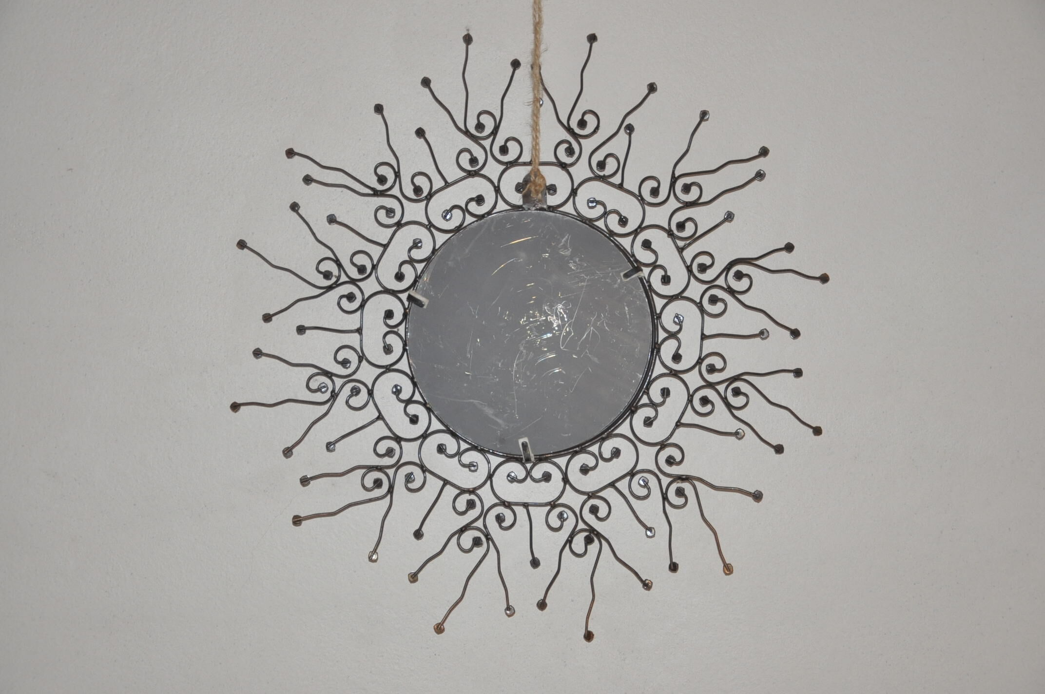 Vintage sun mirror wire