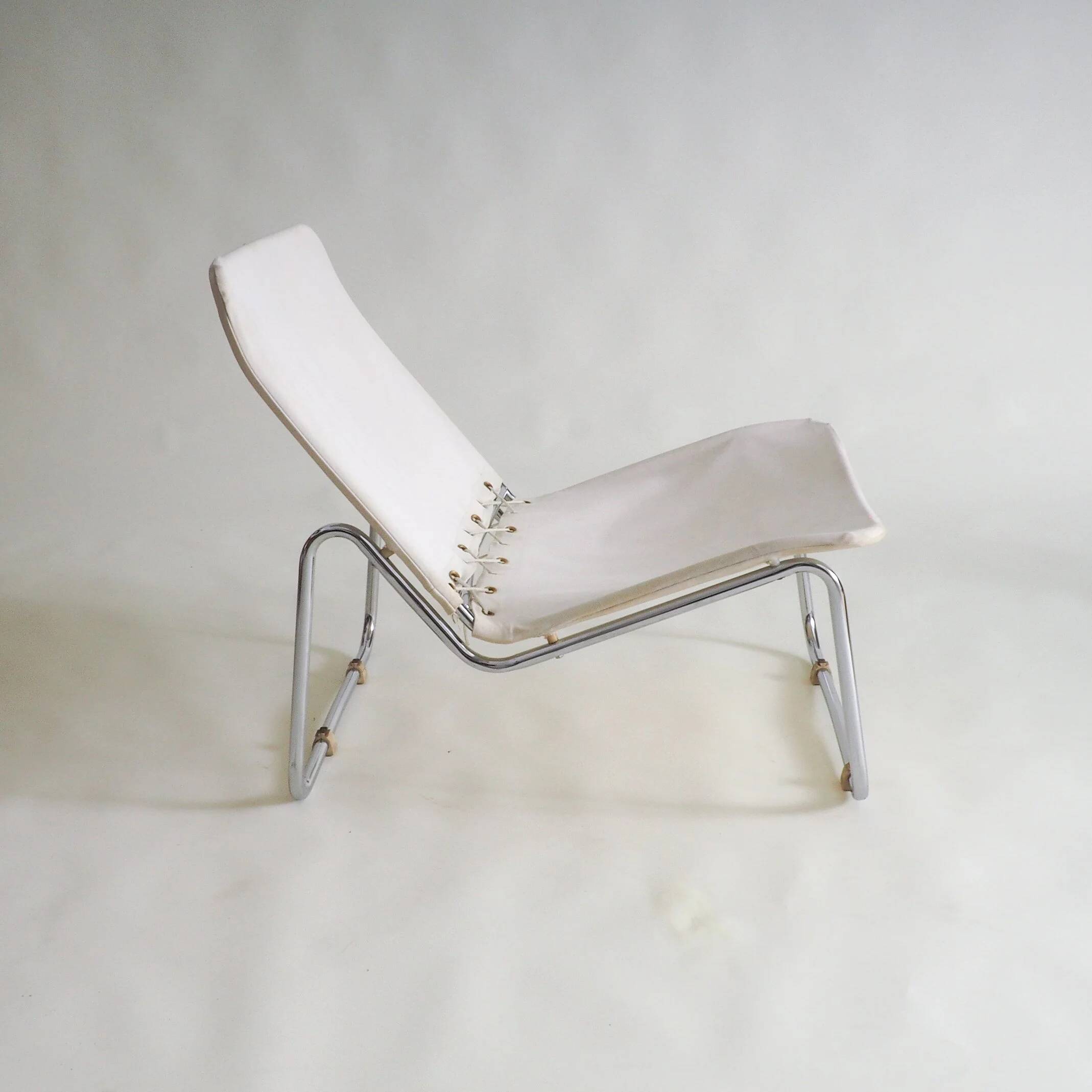 70s tubular lounge chair