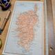 Corsica, original map printed in 1906.