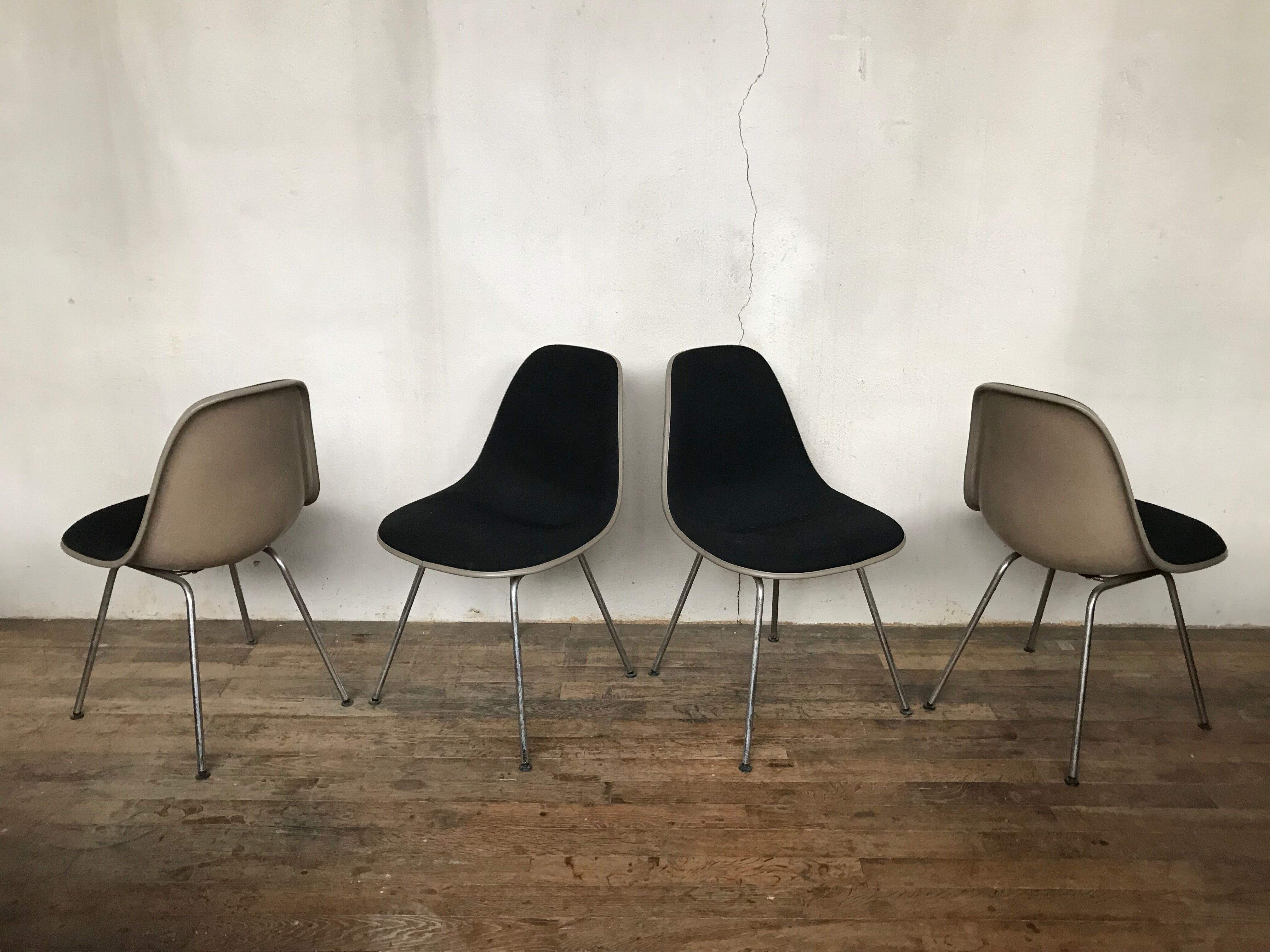 Set of 4 chairs DSX by Charles Eames by Herman Miller 1970